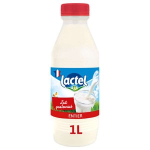 Lactel Lait Pasteurisé Entier 1L