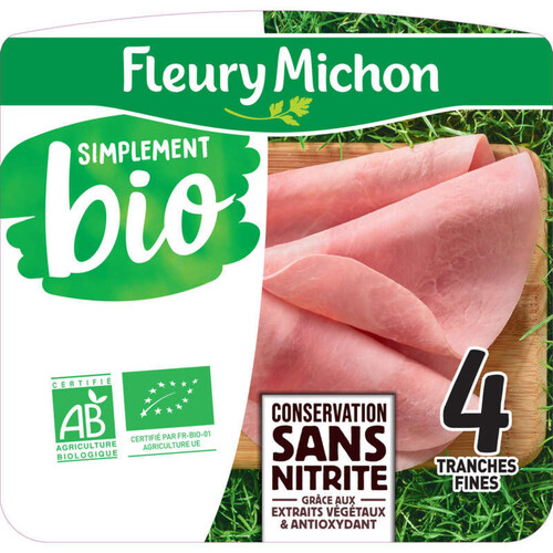 Fleury Michon Jambon Simplement Bio X4