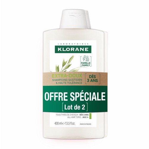 Klorane Shampoing à l'Avoine Offre spéciale 2x400ml