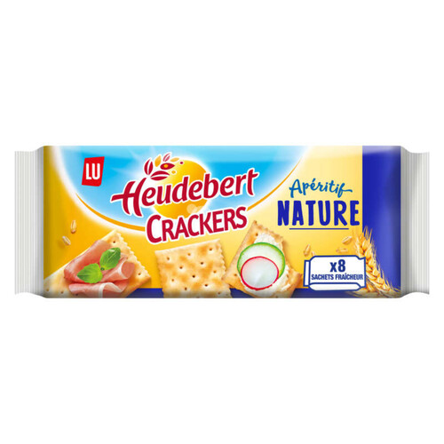 Lu Heudebert Biscuits Apéritifs Crackers Nature 250g