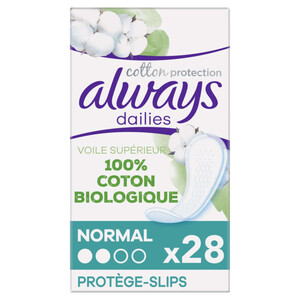 Always Protege-Slips Coton Bio Normal X28