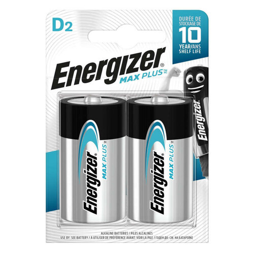 Energizer 2 Piles D Max Plus