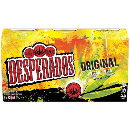 Desperados Bière Aromatisée À L'Agave 5°9 6x33cl