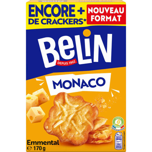 Belin Crackers Monaco Emmental Familial 170g