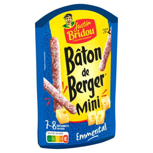 Justin Bridou Mini Bâtons de Berger Emmental 80g