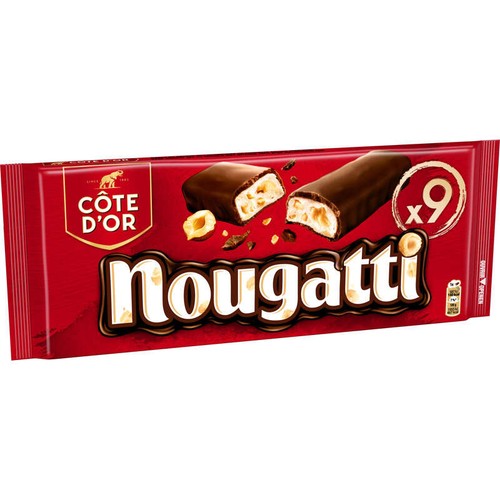 Côte d'Or Nougatti Barres Chocolatées au Lait et Nougat 9x30g