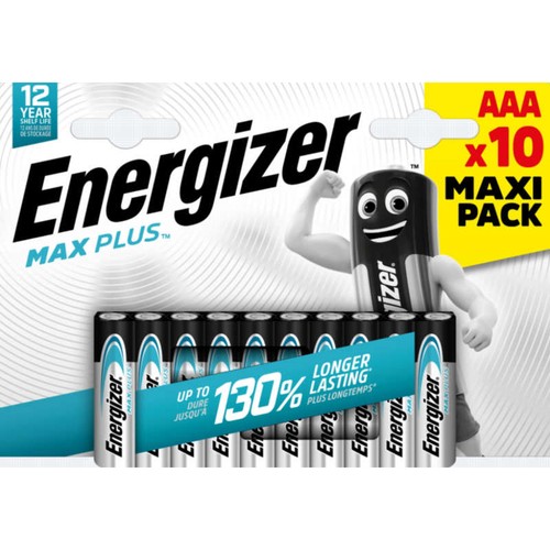 Energizer Pile Alcalines Max Plus AAA/LR03, pack de 10