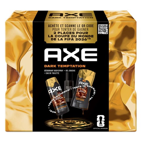 Axe Coffret Homme DARK Déodorant, Eau de Toilette & Gel Douche x1