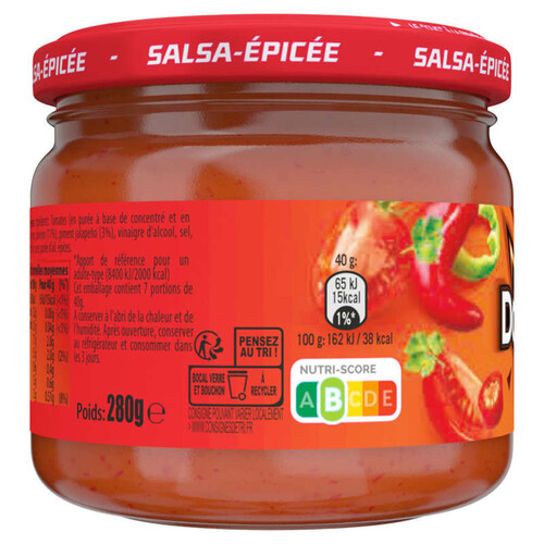 Doritos - Sauce apéritif goût salsa épicée - Le pot de 280g