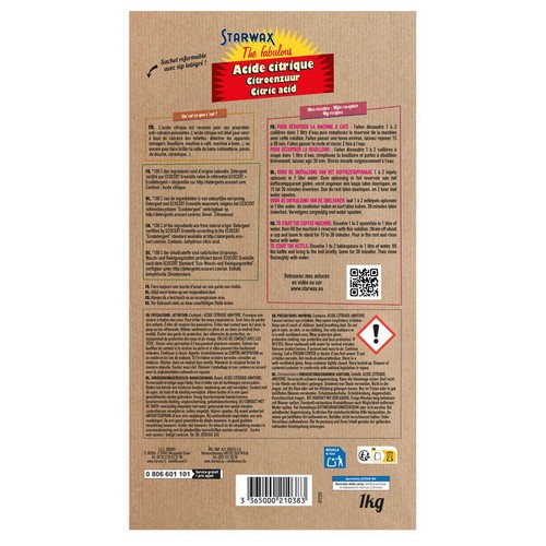 Starwax The Fabulous Acide Citrique 1kg