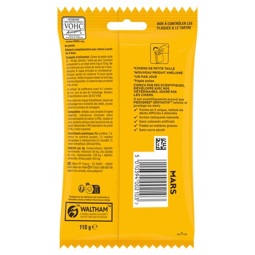 Pedigree Dentastix Bâtonnets pour petit chien 110g
