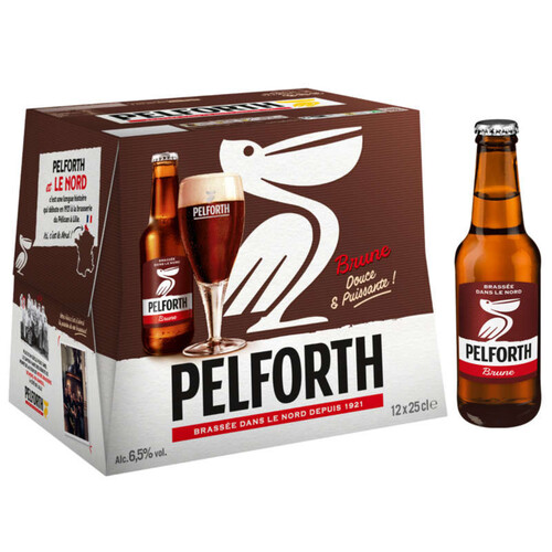 Pelforth Brune bière du Nord 12 x 25 cl 6.5°