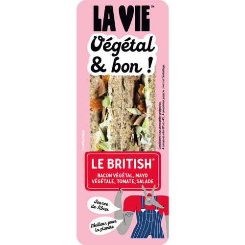 La Vie Club Sandwich British végétal 135g