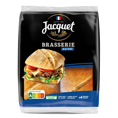 Jacquet Pain Burger Brasserie x4 330g