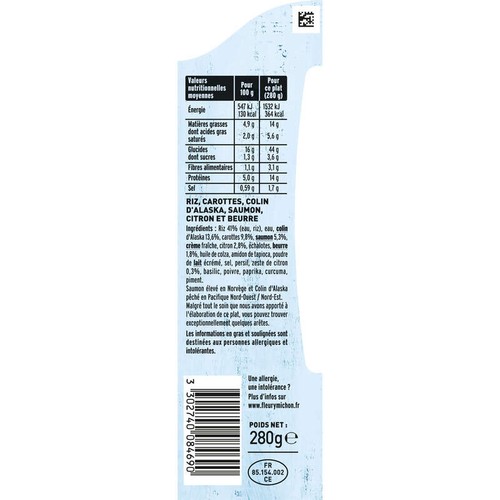 Fleury Michon Riz Et Poisson Cuisiné 280g