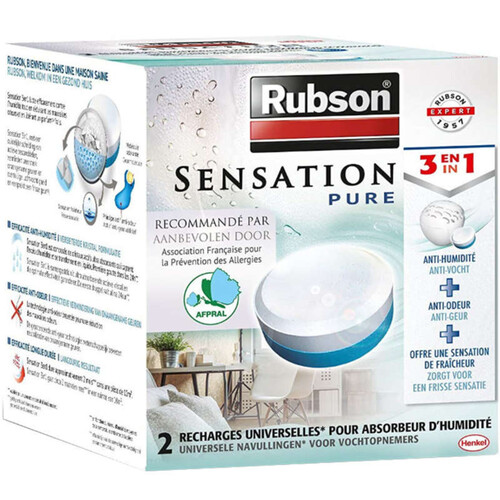 Rubson 2 Recharges Pour Absorbeur D'Humidité, Sensation Pure