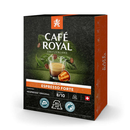 Café Royal Switzerland Capsules Espresso Forte Intensité 8/10 x 36
