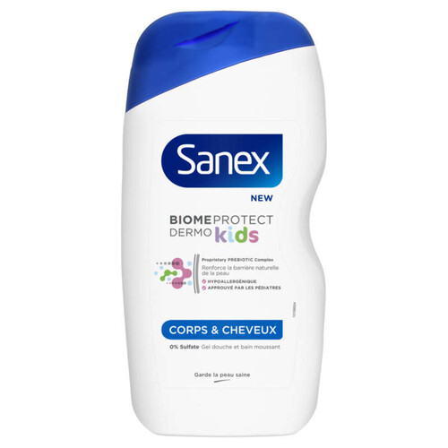 Sanex Gel douche Enfant BiomeProtect Dermo Corps & Cheveux 450ml
