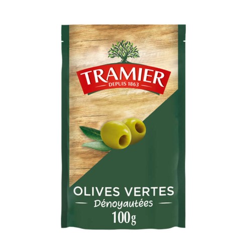 Tramier Olives Vertes Dénoyautées 100G