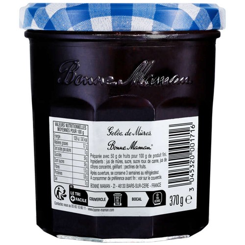 Bonne Maman Gelée de Mûres 370g