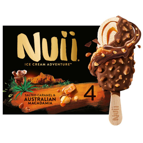 Nuii Bâtonnets caramel salé & macadamia d'Australie 272g