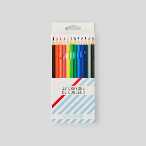 Monoprix Maison 12 Crayons De Couleur
