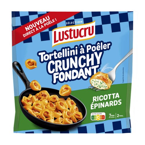 Lustucru Tortellini à poêler Crunchy Ricotta épinards 280g