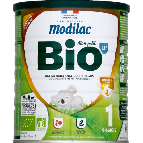 Modilac Lait bébé en poudre 1er âge Dès La Naissance Bio 800g