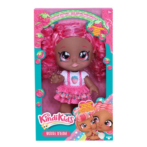KindiKids Poupée Berry D'Lish Parfumée Senteur Fraisier