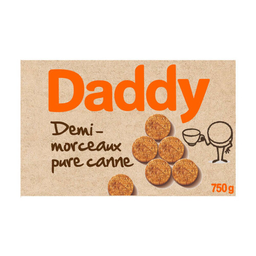 Daddy sucre de canne demi-morceaux la boîte de 750g