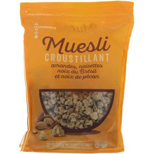 Leader Price Muesli Croustillant Amandes Et Noix 500G