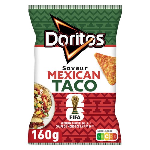 Doritos Chips Tortilla Goût Taco Mexicain 160g