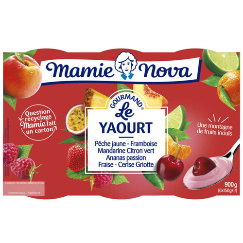 Mamie Nova Yaourt aux fruits 6x150g