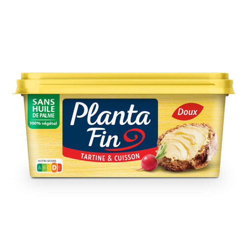 Planta Fin margarine doux 100% végétal 450g