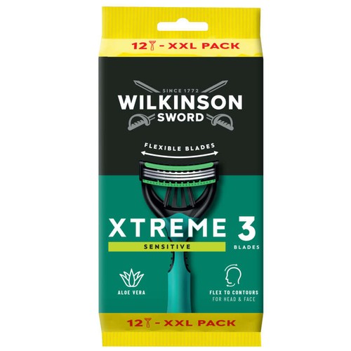 Wilkinson Xtreme 3 pure sensitive rasoirs jetables homme x12
