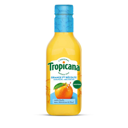 Tropicana Pur Jus Frais d'Orange sans Pulpe la Bouteille de 90cl