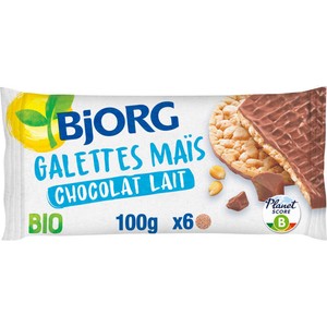 Bjorg Galettes De Maïs Au Chocolat Lait Bio 100g