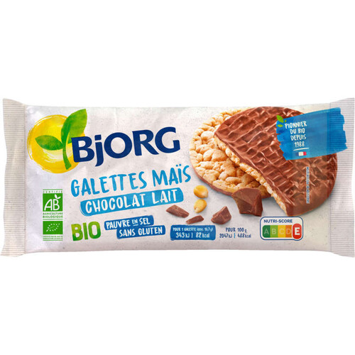 Bjorg Galettes De Maïs Au Chocolat Lait Bio 100G