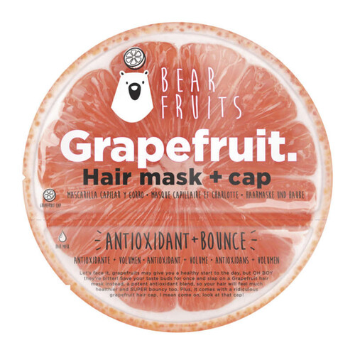 Bear Fruits Masque Cheveux Charlotte Antioxydant Pamplemousse 20Ml