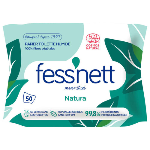 Fess'Nett Natura Papier toilette humide hypoallergénique x50
