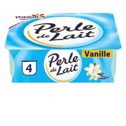Yoplait Perle De Lait Vanille Yaourt Brassé Pots 4x125g