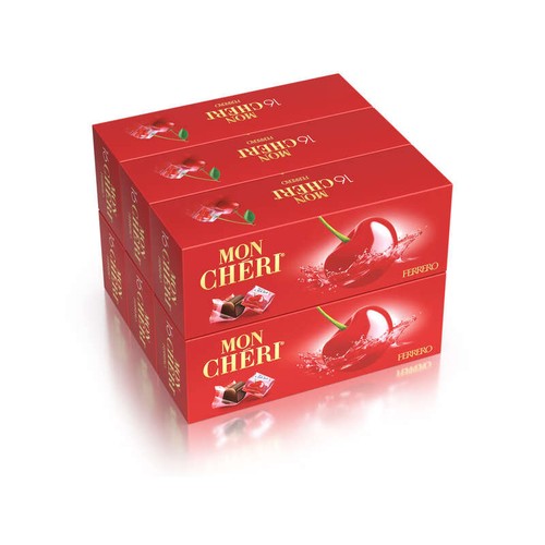 Mon Chéri Bonbons Chocolat Noir Fourrés Cerise Et Liqueur x16 168g