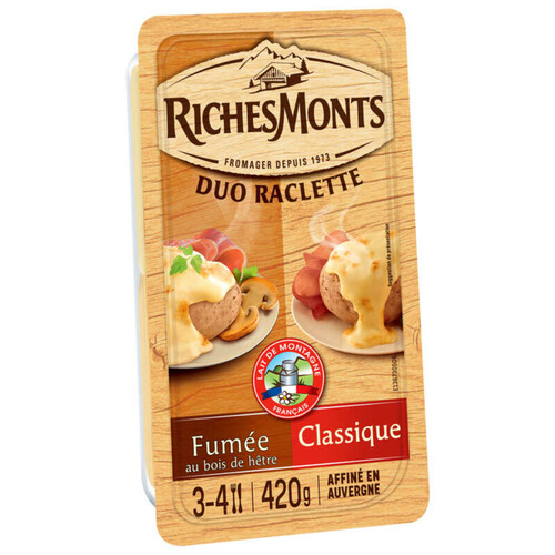 RichesMonts Duo Raclette Classique Et fumée 420g