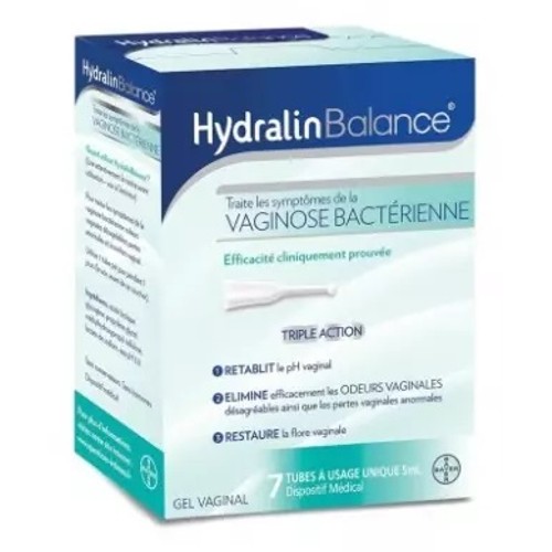 Hydralin Balance Gel Vaginal Contre Vaginose Bactérienne Triple Action 7x5ml