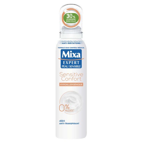 Mixa Dédorant Sensitive Confort Hypoallergénique 150ml