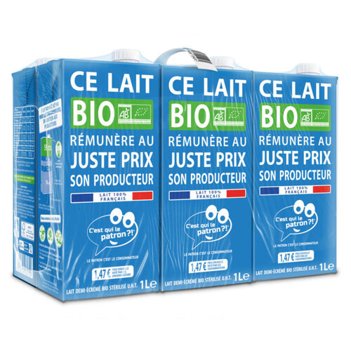 C'est qui le patron ?! Pack lait bio 6x1L