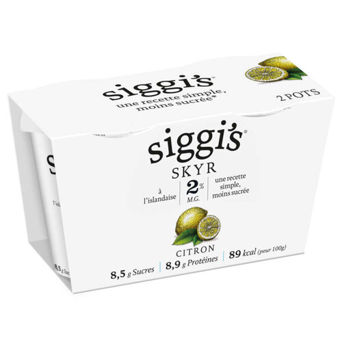 SIGGI'S skyr 2% MG citron 2x140g