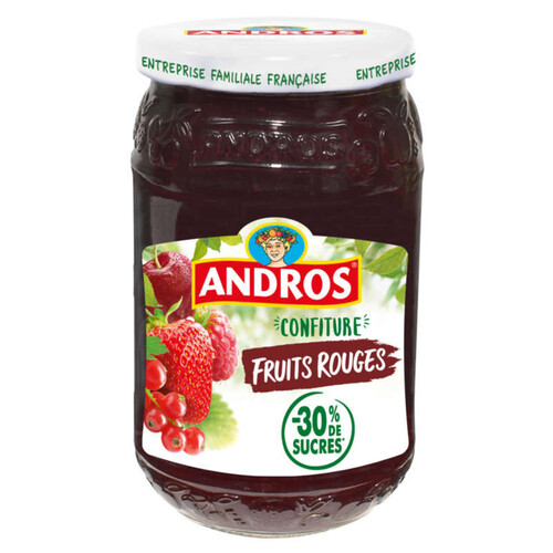 Andros Confiture 4 Fruits Rouges -30% de sucre 350g