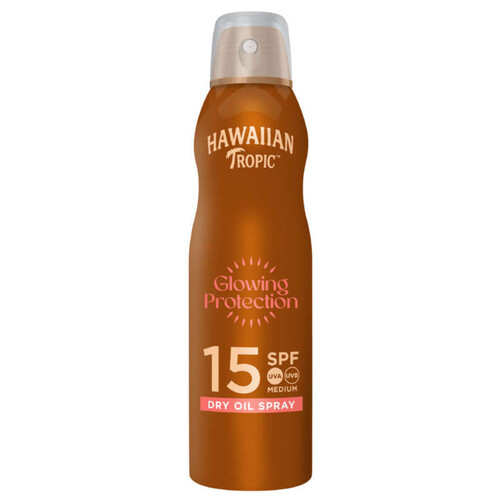 Hawaiian Tropic brume d’huile sèche SPF15 protectrice 180ml