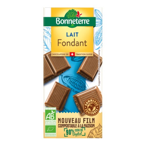 [Par Naturalia] Bonneterre Chocolat au lait Fondant Bio 100g